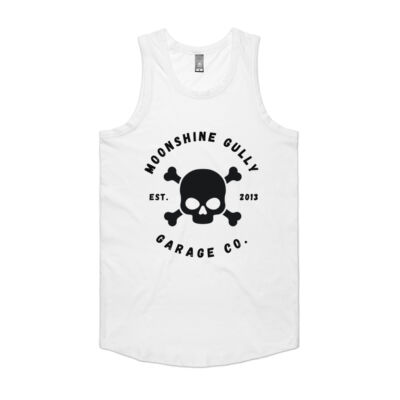 Skull & Crossbones by Moonshine Gully Garage Co. Cotton Tank (Singlet) Thumbnail