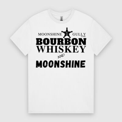 Bourbon, Whiskey & Moonshine by Moonshine Gully Garage Co. Unisex Cotton Tee Thumbnail