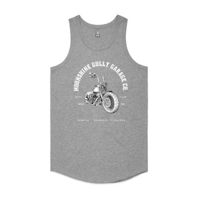Classic Motorcycle by Moonshine Gully Garage Co. Cotton Tank (Singlet) Thumbnail