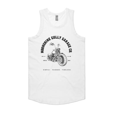Classic Motorcycle by Moonshine Gully Garage Co. Cotton Tank (Singlet) Thumbnail