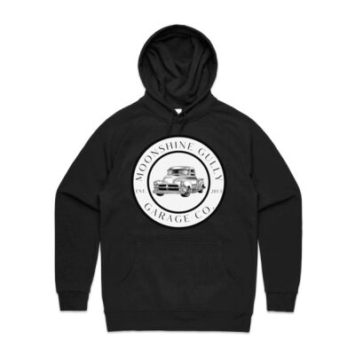 Circle Vintage Truck by Moonshine Gully Garage Co Pullover Hoodie Thumbnail