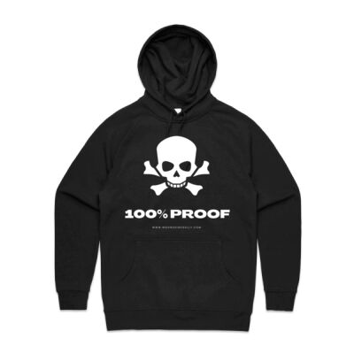 100% Proof by Moonshine Gully Garage Co Pullover Hoodie Thumbnail
