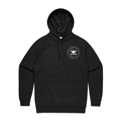 (Back Print) Skull and Crossbones by Moonshine Gully Garage Co Pullover Hoodie Thumbnail